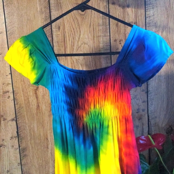 Our House Fashions Tie Dye Girls Dress M - Picture 2 of 3